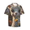 thumbnail image 1 of Lsque Adorable Llama In Flowers pattern Hawaiian Shirt for Men, Unisex Summer Beach Casual Short Sleeve Button Down Shirts-X-Large, 1 of 9