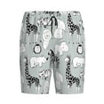 thumbnail image 1 of Lsque African Animals Mens Sleep Pajama Shorts,Short Pajama Pants, Cotton Ultra-Soft Knit-Large, 1 of 9