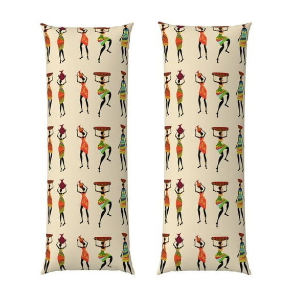 Lsque African Women Body Pillow Case Cover,Ultra-Soft Microfiber Bed Pillow Cases 20x54 inches,Elegant Bedding,Breathable Durable Pillow Cover with Envelope Closure