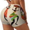 thumbnail image 1 of Lsque African Women Pattern High Waisted Biker Shorts for Women-Tummy Control Fitness Athletic Workout Running Yoga Gym Shorts,Moisture-Wicking-Large, 1 of 9