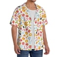 thumbnail image 1 of Lsque Afternoon Tea print Men's Cuban Collar Short Sleeve Shirt Summer Beachwear Casual Button Down Fashionable Vacation Leisure Shirt-4X-Large, 1 of 7