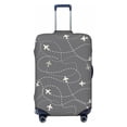 thumbnail image 1 of Lsque Airplane Routes Around The World Printed Luggage Cover, Travel Luggage Protector,Scratch and Dirt Resistant, Fits 18-32 Inch Luggage - Small, 1 of 9