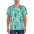thumbnail image 1 of Lsque Alapaca in Boho Pattern Mens Polo Golf Shirts Funny Graphics Shorts Sleeve Button Shirts Baseball T-shirt-4X-Large, 1 of 7