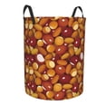 thumbnail image 1 of Lsque Almond Nuts pattern Laundry Hamper Basket, Tall Woven Rope Hamper Basket for Clothes, Lightweight Storage Basket, Collapsible Waterproof-Small, 1 of 8