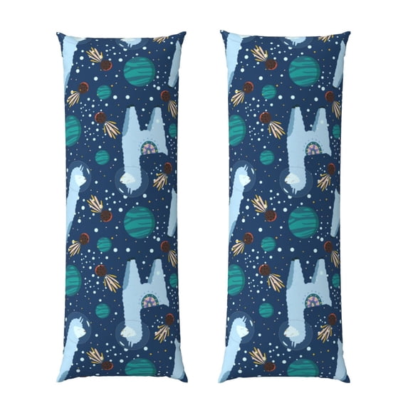 Lsque Alpaca Astronaut in Space Body Pillow Case Cover,Ultra-Soft Microfiber Bed Pillow Cases 20x54 inches,Elegant Bedding,Breathable Durable Pillow Cover with Envelope Closure