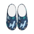 thumbnail image 1 of Lsque Alpaca Astronaut in Space Pattern Womens Comfort Cotton on Scuff With Memory Foam and Anti-skid Sole Slipper-35/36, 1 of 7
