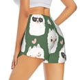 thumbnail image 1 of Lsque Alpaca Faces Printed Women's Running Shorts with Liner Pockets,Elastic Quick Dry Workout Athletic Gym Yoga Shorts,Womens High Waist Shorts-Large, 1 of 9