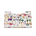 thumbnail image 1 of Lsque Alpaca Flower Printed Long Tissue Box Cover Holder, Facial Paper Organizer Dispenser,Triangle with Bottom Belt, PVC Leather Decorative Organizer, 1 of 9