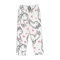 thumbnail image 1 of Lsque Alpacas and Hearts Print Women's Pajama Pants, Lounge Pant - Comfortable Home Wear,Elastic Waistband, Stylish Design-X-Large, 1 of 9