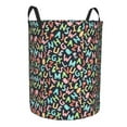 thumbnail image 1 of Lsque Alphabet pattern Laundry Hamper Basket, Tall Woven Rope Hamper Basket for Clothes, Lightweight Storage Basket, Collapsible Waterproof-Medium, 1 of 8
