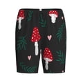 thumbnail image 1 of Lsque Amanita Mushroom Mens Sleep Pajama Shorts,Short Pajama Pants, Cotton Ultra-Soft Knit-Large, 1 of 9