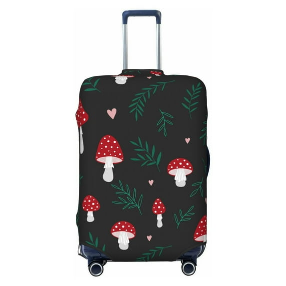 Lsque Amanita Mushroom Printed Luggage Cover, Travel Luggage Protector,Scratch and Dirt Resistant, Fits 18-32 Inch Luggage - X-Large