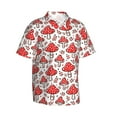 thumbnail image 1 of Lsque Amanita Red Mushroom pattern Hawaiian Shirt for Men, Unisex Summer Beach Casual Short Sleeve Button Down Shirts-XX-Large, 1 of 9