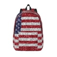 thumbnail image 1 of Lsque America Flag Glitter Pattern Canvas Daypack, Durable Backpack, High-quality Versatile Backpack,Vintage Compact Backpack-Small, 1 of 6