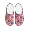 thumbnail image 1 of Lsque America Flags Pattern Womens Comfort Cotton on Scuff With Memory Foam and Anti-skid Sole Slipper-37/38, 1 of 7