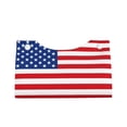 thumbnail image 1 of Lsque America Flags3 Printed Long Tissue Box Cover Holder, Facial Paper Organizer Dispenser,Triangle with Bottom Belt, PVC Leather Decorative Organizer, 1 of 9