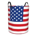 thumbnail image 1 of Lsque America Flags3 pattern Laundry Hamper Basket, Tall Woven Rope Hamper Basket for Clothes, Lightweight Storage Basket, Collapsible Waterproof-Medium, 1 of 8