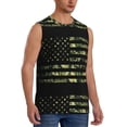 thumbnail image 1 of Lsque American Flag Camo Print Men's Cotton Blend Sleeveless Muscle Shirts (S-3XL)- Moisture Wicking, Odor Protection, UPF 30+,XX-Large, 1 of 8