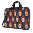thumbnail image 1 of Lsque American Football and Fire Flames Pattern Laptop Bag – Portable & Slim Single-Shoulder Computer Case with Adjustable Strap, Protective, Lightweight for 13”/14”/15.6” Laptops, 1 of 8