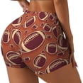 thumbnail image 1 of Lsque American Football1 Pattern High Waisted Biker Shorts for Women-Tummy Control Fitness Athletic Workout Running Yoga Gym Shorts,Moisture-Wicking-XX-Large, 1 of 9