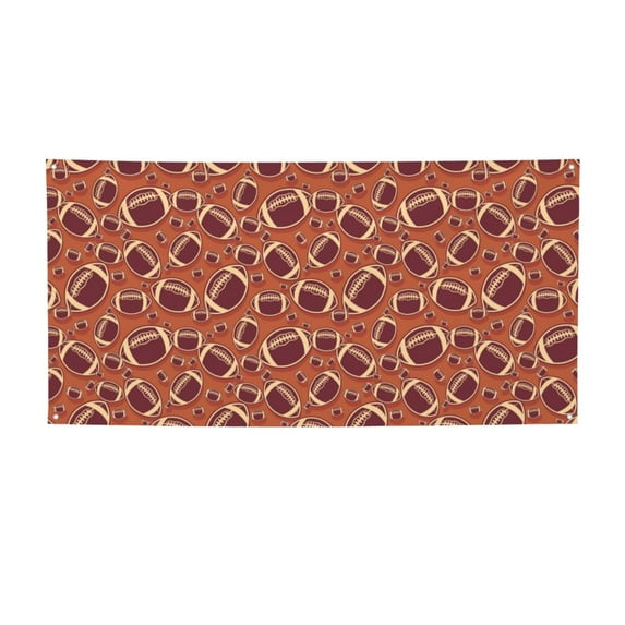 Lsque American Football1 Pattern Party Banner, Festive Banner , Holiday Celebrations and Events for Carnival Birthday Party Festival Decorations-Small