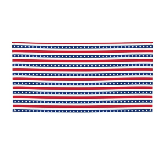 Lsque American Patriotic Stars And Stripes Pattern Party Banner, Festive Banner , Holiday Celebrations and Events for Carnival Birthday Party Festival Decorations-Medium
