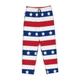 thumbnail image 1 of Lsque American Patriotic Stars And Stripes Print Women's Pajama Pants, Lounge Pant - Comfortable Home Wear,Elastic Waistband, Stylish Design-Medium, 1 of 9