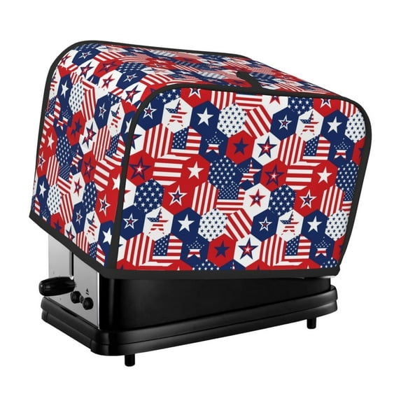Lsque American Stars2 Print 2 Slice Toaster Cover , Kitchen Appliance Dustproof Protector , Toaster Protector Dustproof Kitchen Appliance Cover