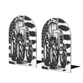 thumbnail image 1 of Lsque American Tractor Printed Wood Bookends,Non-Skid Bookend for Shelves,Heavy Duty Support Bookends,Non-Slip Foam Pads for Office, Home, and Library,1 Pair, 1 of 8