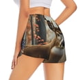 thumbnail image 1 of Lsque American Wildlife Deer Forest Printed Women's Running Shorts with Liner Pockets,Elastic Quick Dry Workout Athletic Gym Yoga Shorts,Womens High Waist Shorts-Small, 1 of 9