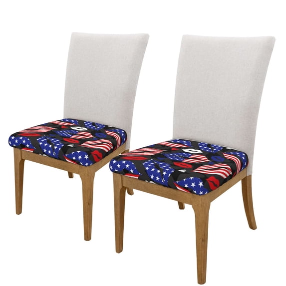 Lsque American With Lips Printed Square Couch Cushion Covers, Floral Sofa Cushion Covers Replacement, Stretch Couch Covers for Couch-16.9in