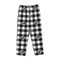 thumbnail image 1 of Lsque Anchor Black Tartan Plaid Print Women's Pajama Pants, Lounge Pant - Comfortable Home Wear,Elastic Waistband, Stylish Design-Medium, 1 of 9