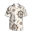 thumbnail image 1 of Lsque Anchor with Rope pattern Hawaiian Shirt for Men, Unisex Summer Beach Casual Short Sleeve Button Down Shirts-X-Large, 1 of 9