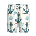 thumbnail image 1 of Lsque Anchors And Shells Mens Sleep Pajama Shorts,Short Pajama Pants, Cotton Ultra-Soft Knit-4X-Large, 1 of 9