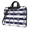 thumbnail image 1 of Lsque Anchors Pattern Laptop Bag – Portable & Slim Single-Shoulder Computer Case with Adjustable Strap, Protective, Lightweight for 13”/14”/15.6” Laptops, 1 of 8