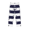thumbnail image 1 of Lsque Anchors Print Men's Pajama Pants, Lounge Pant - Comfortable Home Wear,Elastic Waistband, Stylish Design-Large, 1 of 9