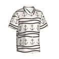 thumbnail image 1 of Lsque Anchors and Ropes pattern Hawaiian Shirt for Men, Unisex Summer Beach Casual Short Sleeve Button Down Shirts-Large, 1 of 9