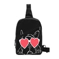 thumbnail image 1 of Lsque Animal Bulldog French Pattern Chest Package – Foldable Waterproof Chest Bag with Adjustable Shoulder Strap, Double Zipper Compartments & D-Buckle Design, 1 of 7