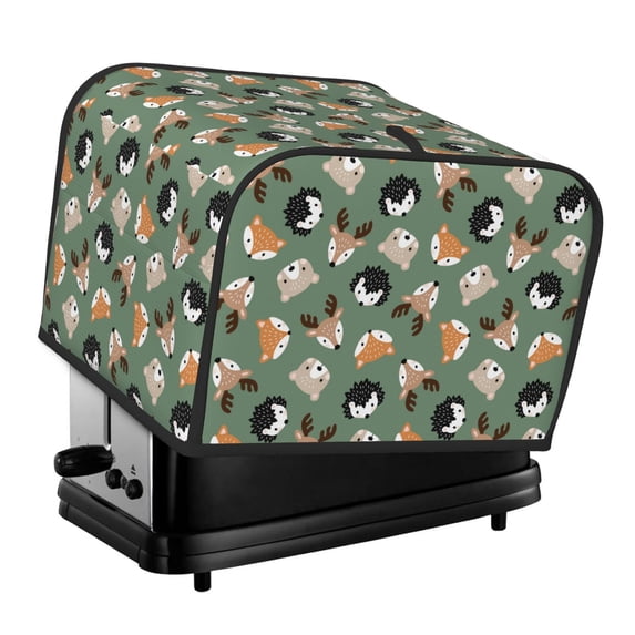 Lsque Animal Heads Print 4 Slice Toaster Cover , Kitchen Appliance Dustproof Protector , Toaster Protector Dustproof Kitchen Appliance Cover