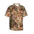 thumbnail image 1 of Lsque Animal Leopard pattern Hawaiian Shirt for Men, Unisex Summer Beach Casual Short Sleeve Button Down Shirts-XX-Large, 1 of 9