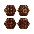 thumbnail image 1 of Lsque Animal Pattern 4" Drink Coasters Set of 4, PVC Leather Absorbent Coasters, Table Coaster Set Decorative Coffee Cup Coasters Housewarming Gift -Hexagon, 1 of 6