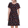 thumbnail image 1 of Lsque Animal Paw 1 Print Women's Casual Dress T-Shirt Summer Short Sleeve Scoop Neck Swing Dresses, 1 of 6