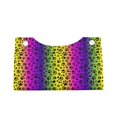 thumbnail image 1 of Lsque Animal Paw Rainbow Printed Long Tissue Box Cover Holder, Facial Paper Organizer Dispenser,Triangle with Bottom Belt, PVC Leather Decorative Organizer, 1 of 9