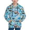thumbnail image 1 of Lsque Animal Pirate Patten Youth Hoodie Sweatshirt Pullover with Kangaroo Pocket Boys and Girls Hoodie Warm Hoodie for Kids-Large, 1 of 6