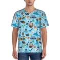 thumbnail image 1 of Lsque Animal Pirate Pattern Mens Polo Golf Shirts Funny Graphics Shorts Sleeve Button Shirts Baseball T-shirt-X-Large, 1 of 7