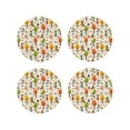 thumbnail image 1 of Lsque Animals Forest Pattern 4" Drink Coasters Set of 4, PVC Leather Absorbent Coasters, Table Coaster Set Decorative Coffee Cup Coasters Housewarming Gift -Round Shape, 1 of 6