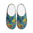 thumbnail image 1 of Lsque Animals In Camping Pattern Womens Comfort Cotton on Scuff With Memory Foam and Anti-skid Sole Slipper-46/47, 1 of 7