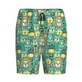 thumbnail image 1 of Lsque Animals with Leaf Mens Sleep Pajama Shorts,Short Pajama Pants, Cotton Ultra-Soft Knit-Large, 1 of 9
