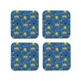 thumbnail image 1 of Lsque Animals1 Pattern 4" Drink Coasters Set of 4, PVC Leather Absorbent Coasters, Table Coaster Set Decorative Coffee Cup Coasters Housewarming Gift -Square, 1 of 6