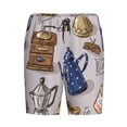 thumbnail image 1 of Lsque Antique Vintage Teapot Coffee Grinder Mens Sleep Pajama Shorts,Short Pajama Pants, Cotton Ultra-Soft Knit-4X-Large, 1 of 9